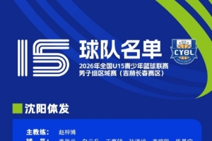 全國U15青少年籃球聯賽男子組區域賽即將開賽 具體參賽名單出爐