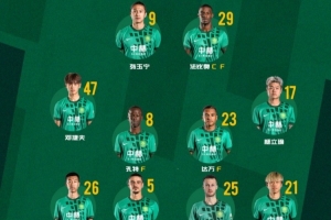 北京國安今日首發 客戰強敵 磕！