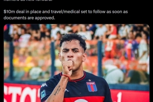 羅馬諾：帕爾馬簽阿根廷前鋒羅梅羅達口頭協議，轉會費1000萬美元