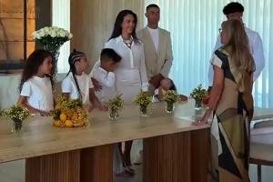 C羅在自家客廳結婚！喬治娜：城堡豪宅每天都有，但溫馨婚禮難得
